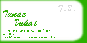 tunde dukai business card